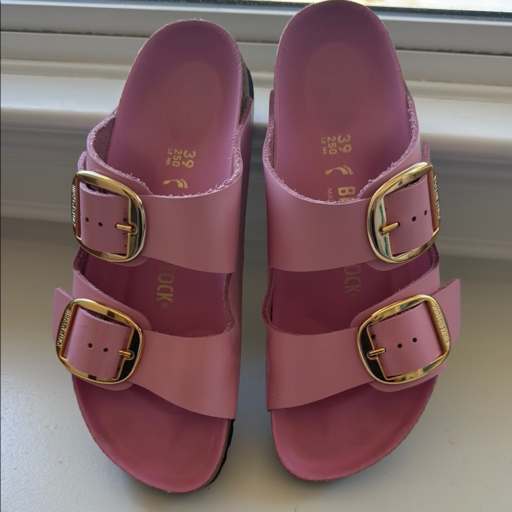 Birkenstock Gold Pink Comfort Sandals